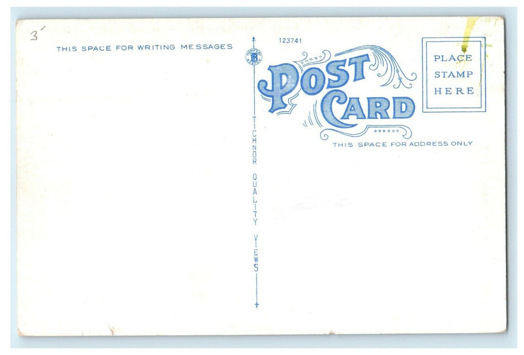 c1920's Pierce Mansion Court Street Haymarket Square Portsmouth NH Postcard