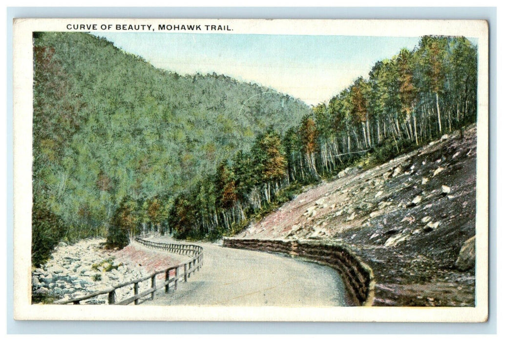 The View Of Curve Beauty Hoosac Mountain Mohawk Trail Massachusetts MA Postcard