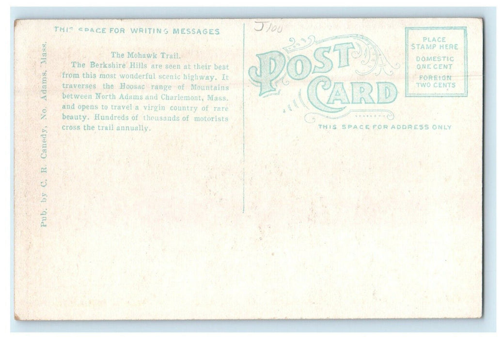 The View Of Curve Beauty Hoosac Mountain Mohawk Trail Massachusetts MA Postcard