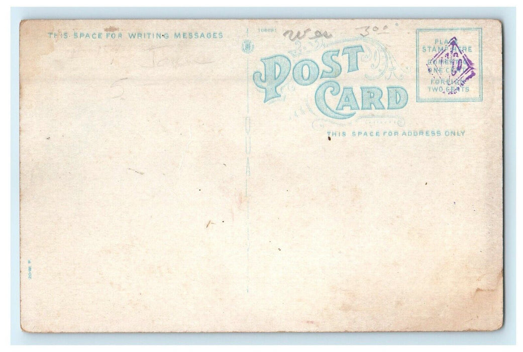 c1920's High School Building Street Scene White Plains New York NY Postcard