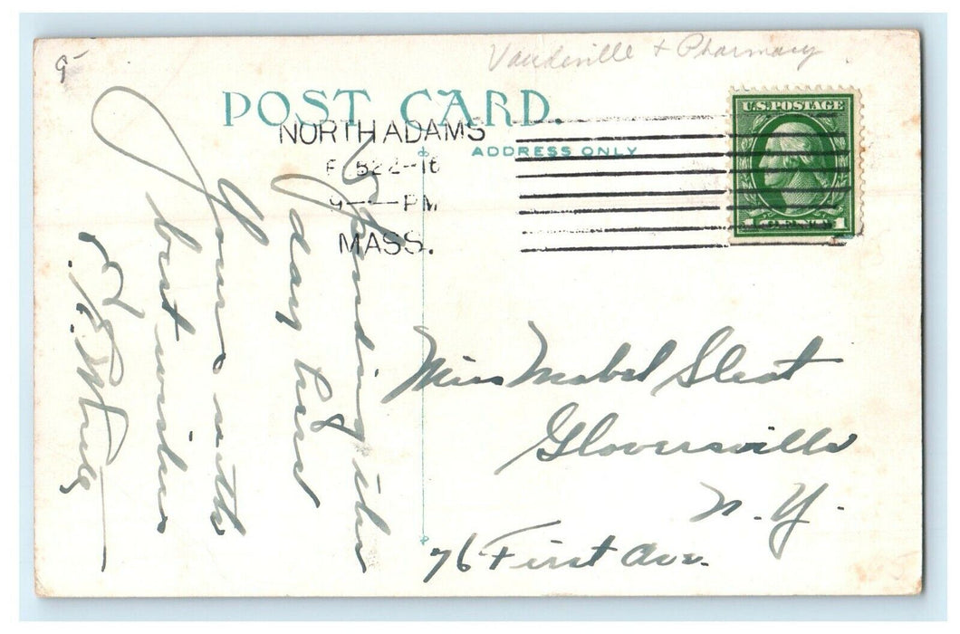 c1910 The Richmond Hotel Building North Adams Massachusetts MA Antique Postcard