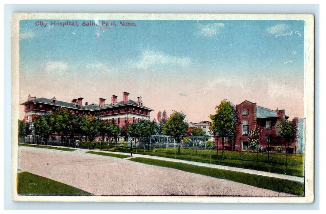 c1910's View Of City Hospital Saint Paul Minnesota MN Unposted Antique Postcard