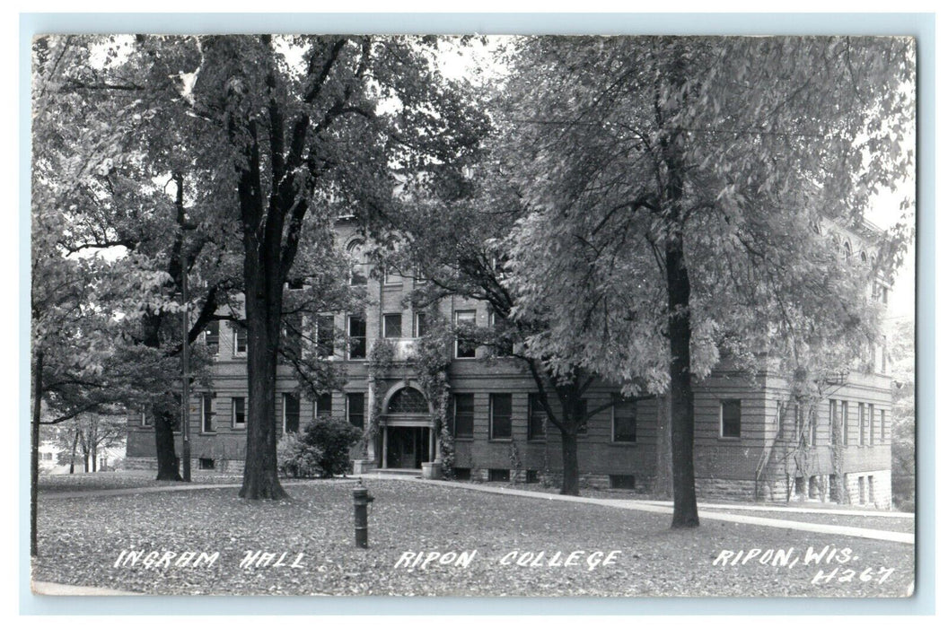 1946 Ripon College Wisconsin WI Ingram Hall RPPC Photo Postcard