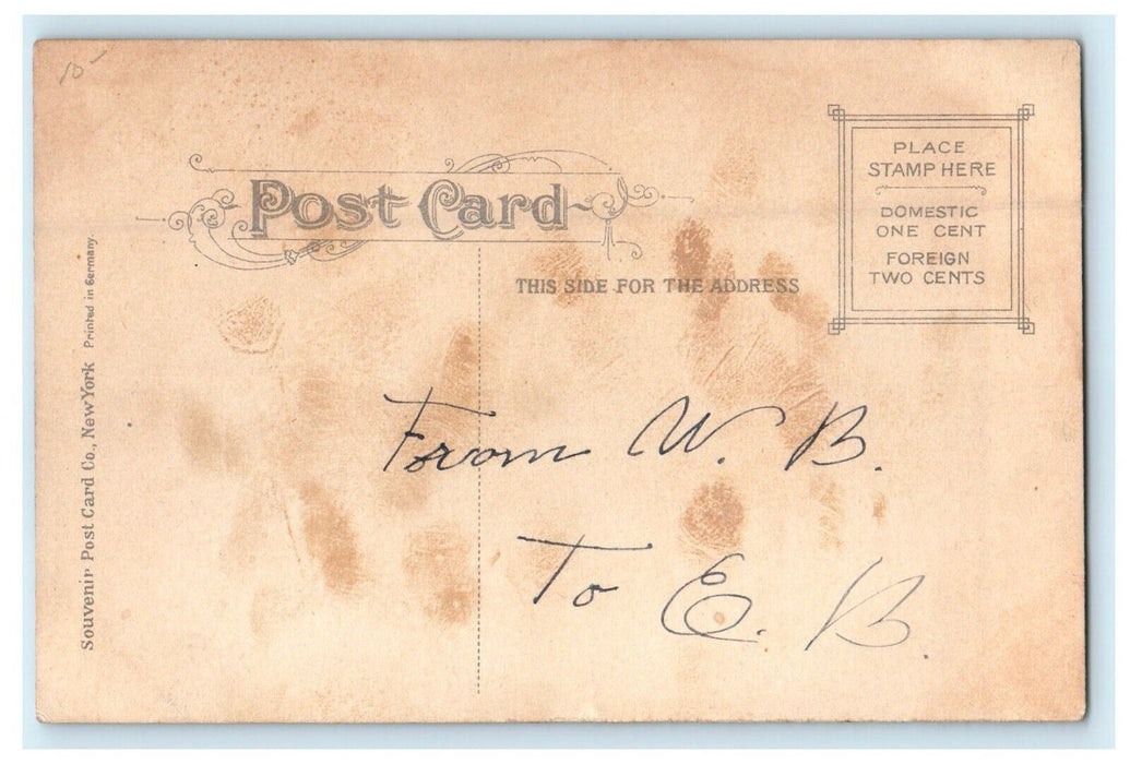 c1914 Boats at The Pavillion Forest Lake, Palmer, Massachusetts MA Postcard