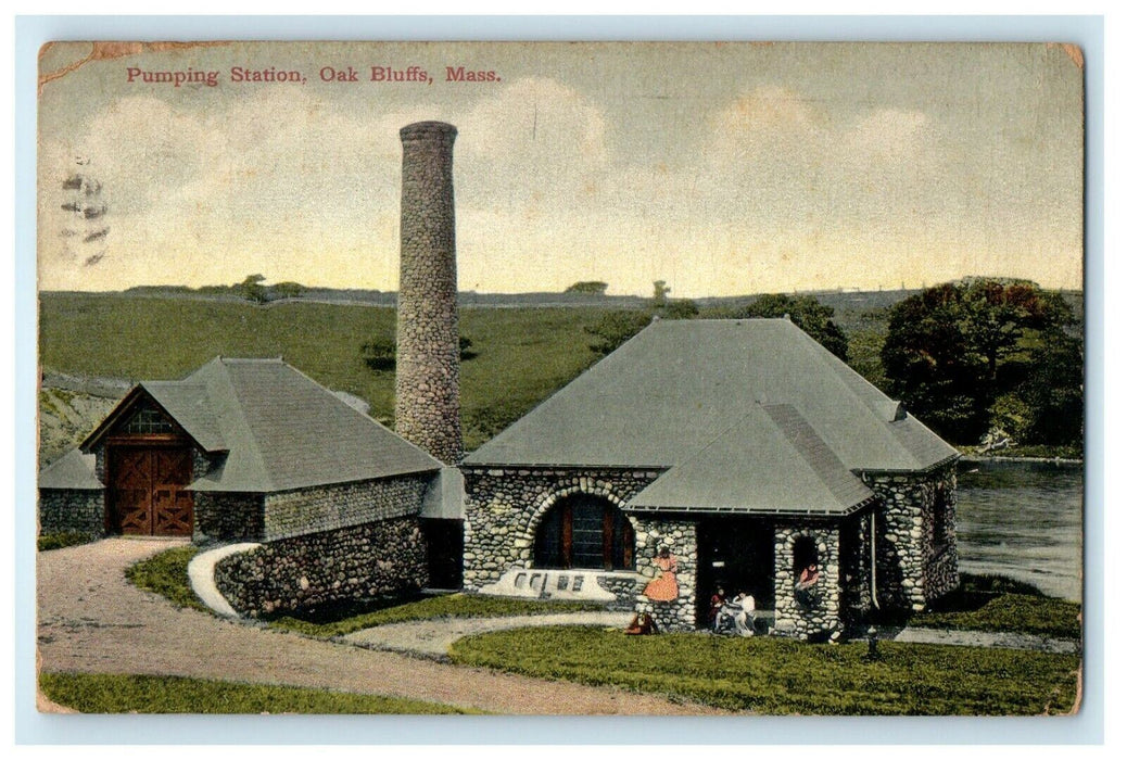 c1921 Pumping Station, Oak Bluffs, Massachusetts MA Antique Posted Postcard
