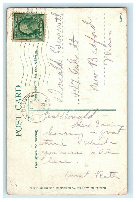 c1921 Pumping Station, Oak Bluffs, Massachusetts MA Antique Posted Postcard