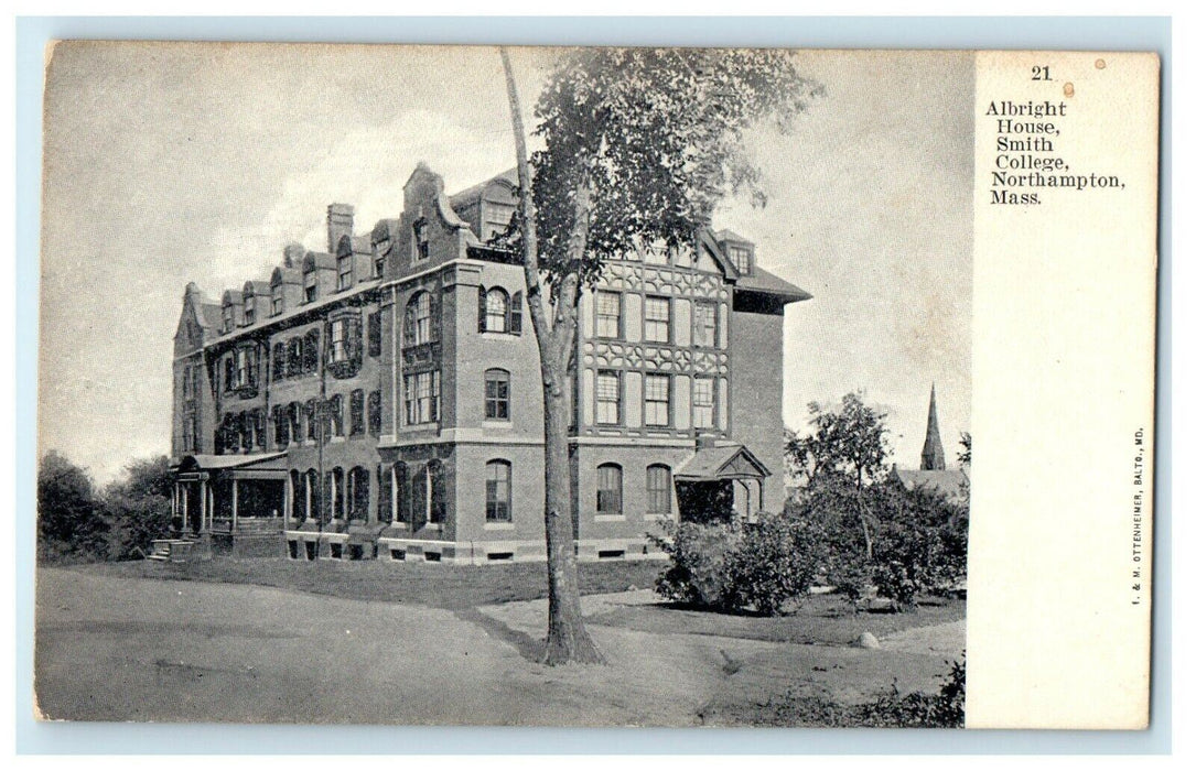 c1905 Allbright House and Smith College Massachusetts MA Antique Postcard