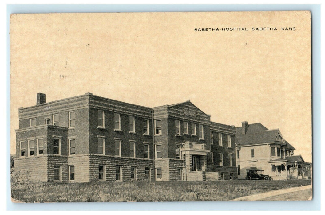 Sabetha Hospital Kansas 1916 Posted Vintage Antique Postcard