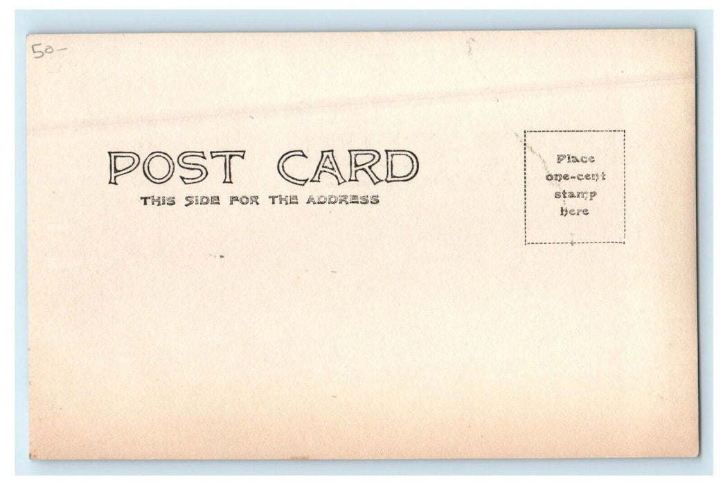 c1905 Horse Carriage House Church Littlecompton RI RPPC Photo Antique Postcard