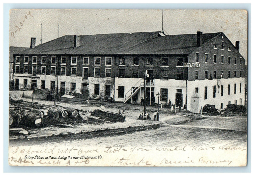 1906 Libby Prison During The War, Richmond Virginia VA Posted Postcard