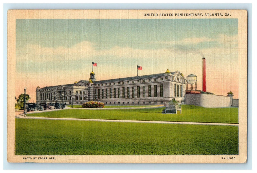 c1930s United States Penitentiary, Atlanta Georgia GA Unposted Postcard