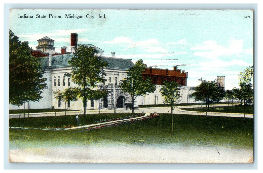 1909 Chicago IL. Indiana State Prison, Michigan City Indiana IN Postcard