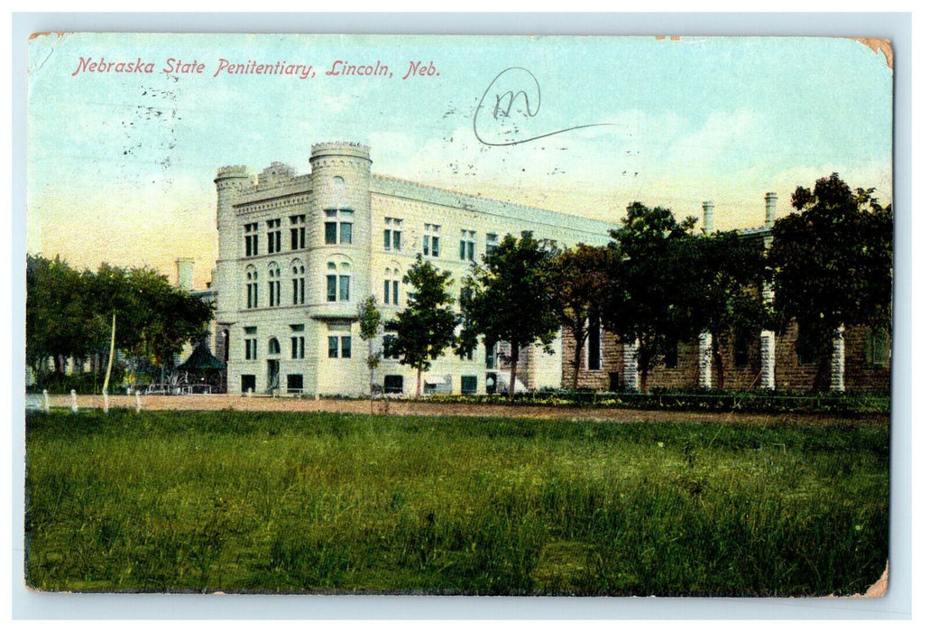 1909 Nebraska State Penitentiary Lincoln Nebraska NE Posted Postcard
