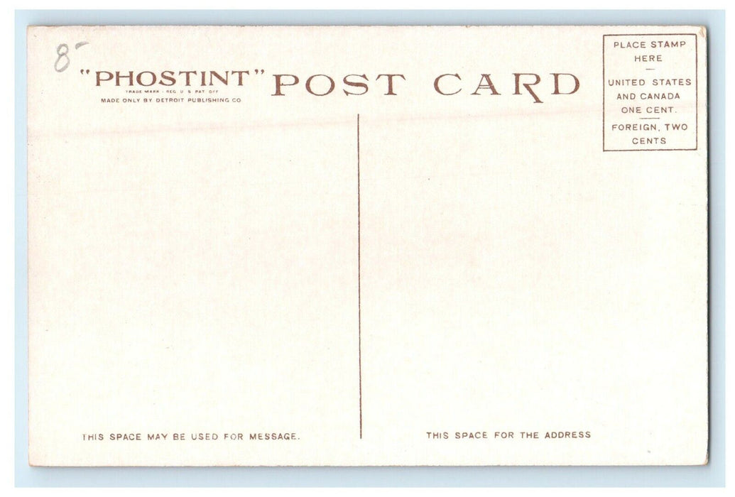 c1910's Court Street Showing Oracle House Portsmouth NH Phostint Postcard