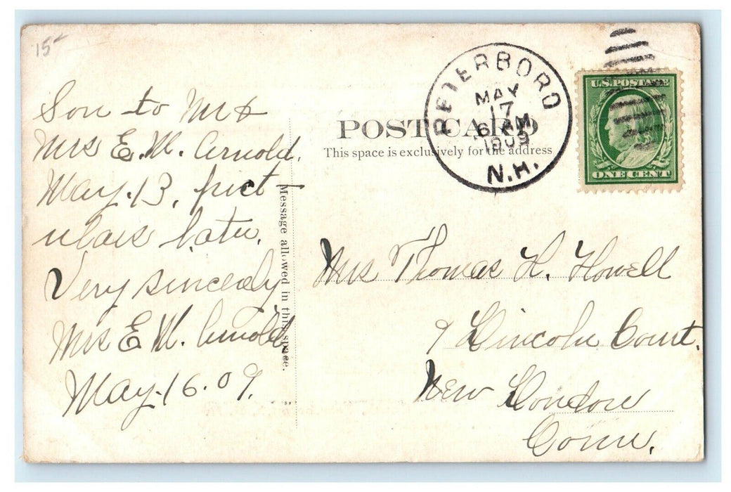 1909 Grove Street South Petersborough New Hampshire NH Antique Postcard