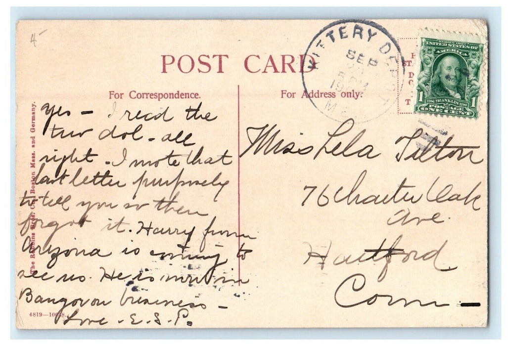 1907 Langdon Residence Portsmouth New Hampshire NH Posted Antique Postcard