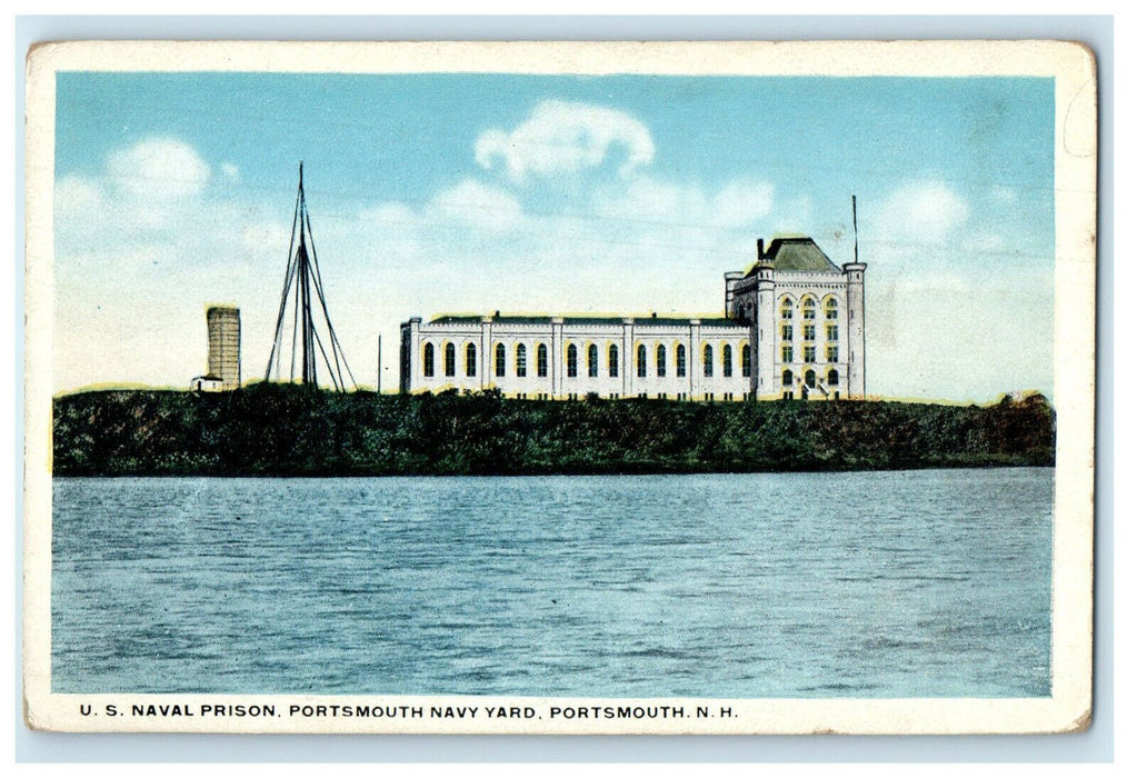 c1930 US Naval Prison Portsmouth Navy Yard, Portsmouth New Hampshire NH Postcard
