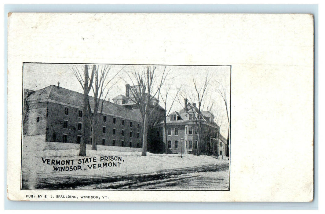 c1905s Vermont State Prison, Windsor Vermont VT Unposted Postcard