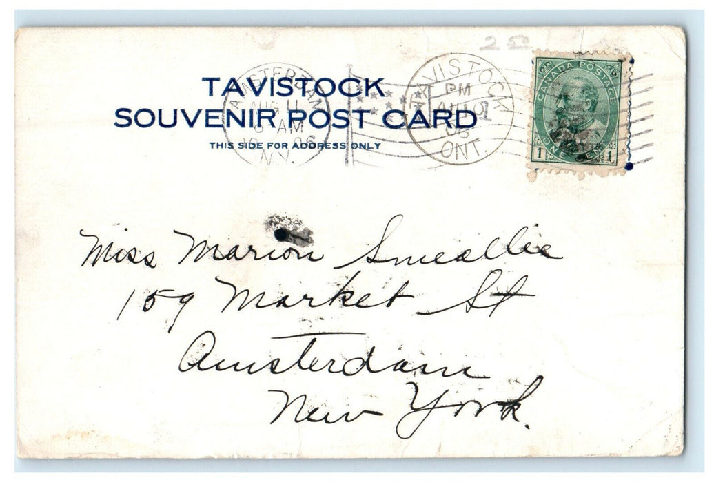 1906 Baptist Church Tavistock Ontario Canada CA Foreign Posted Postcard