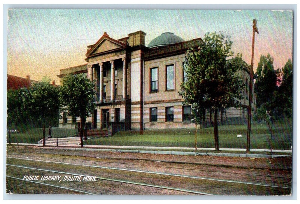 c1905 Public Library Duluth Minnesota MN Unposted Antique Postcard