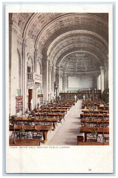 c1910's Interior Bates Hall Boston Public Library Massachusetts Mass Postcard