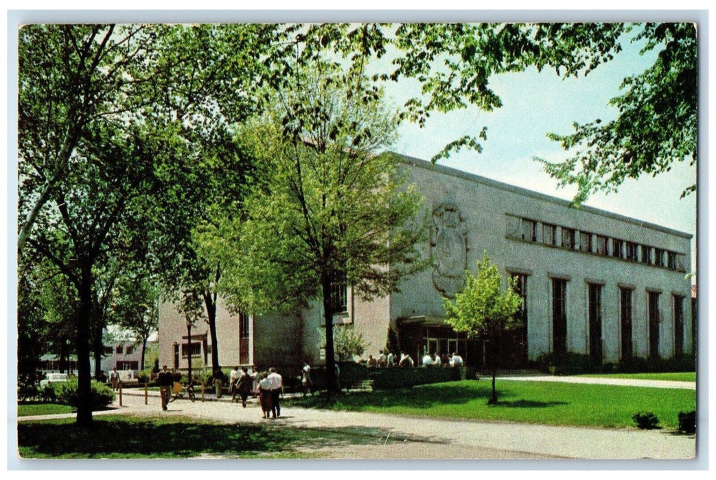 c1960's University Detroit General Library Building University Michigan Postcard