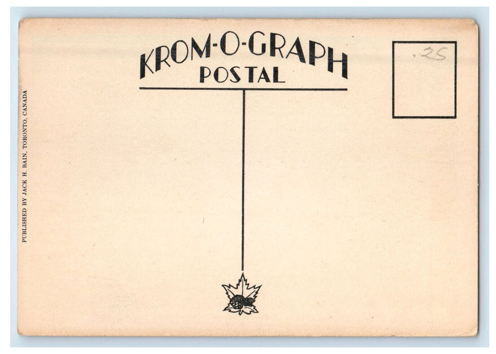 c1950s Bracebridge Falls Muskoka Lakes Ontario Canada Krom-O-Graph Postcard