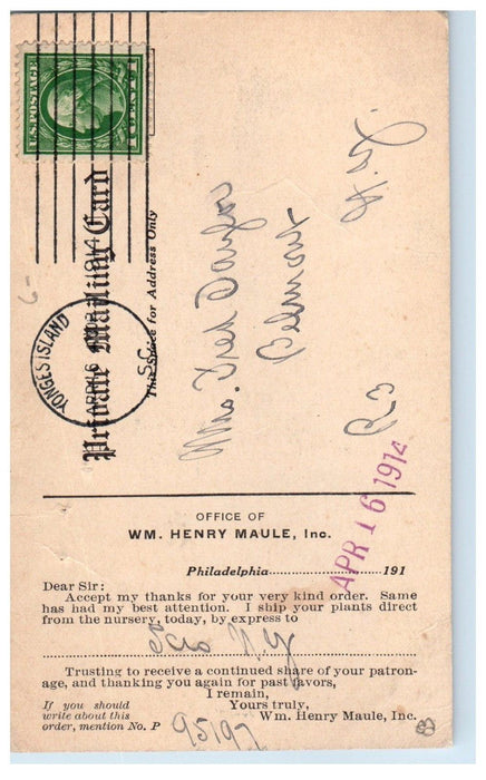 1914 Office At Briar Crest Trail Grounds Philadelphia PA Posted Antique Postcard