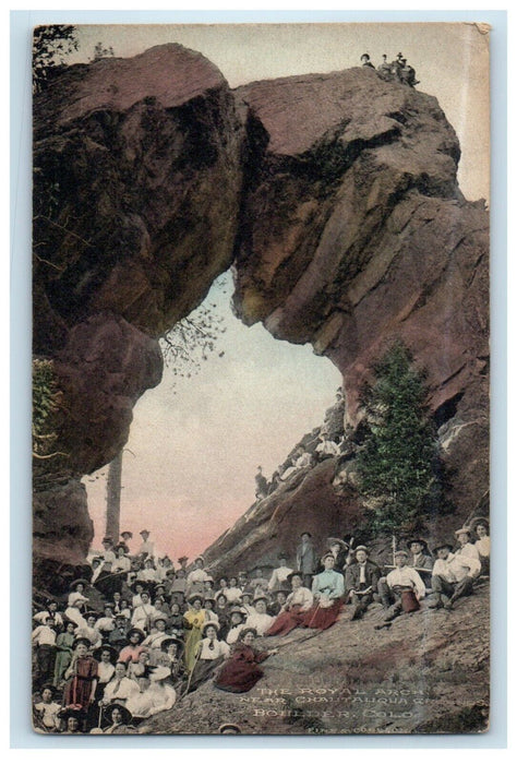 1912 The Royal Arch Near Chautauqua Grounds Boulder Colorado CO Antique Postcard