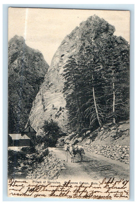 1907 Pillars Of Hercules Cheyenne Canon Colorado CO Posted Antique Postcard
