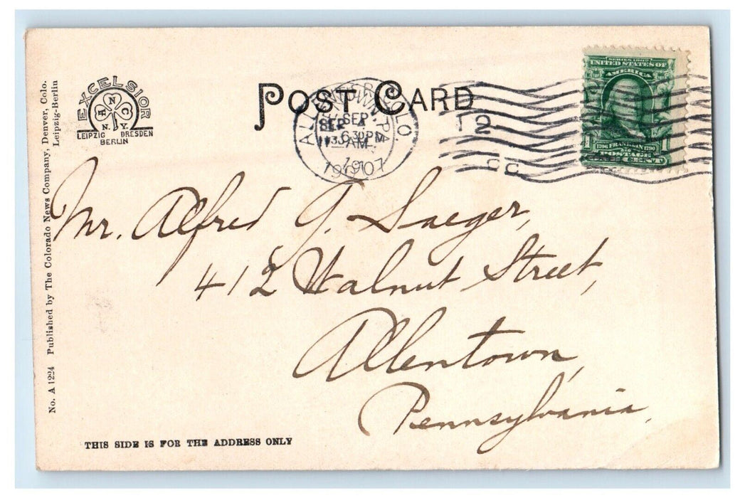 1907 Pillars Of Hercules Cheyenne Canon Colorado CO Posted Antique Postcard