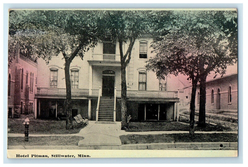 c1910's Hotel Pitman Building Stillwater Minnesota MN Unposted Antique Postcard