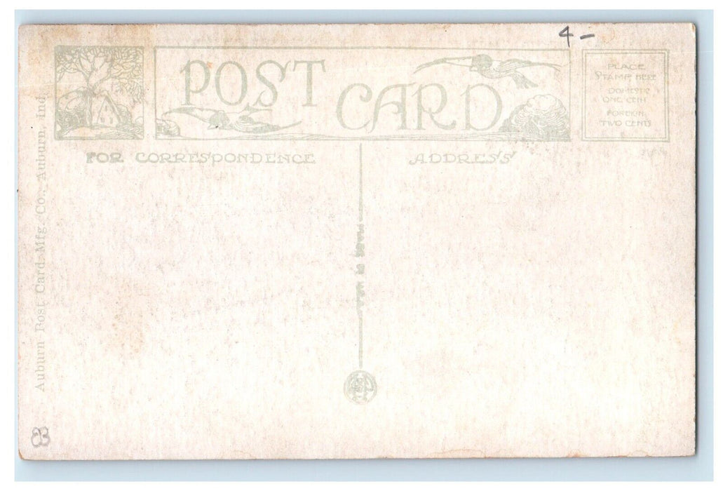 Public Library Building Street View Paw Paw Michigan MI Vintage Postcard