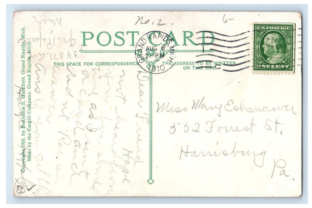 1910 Grand Rapids MI, Home Coming 60th Anniversary Celebration Antique Postcard