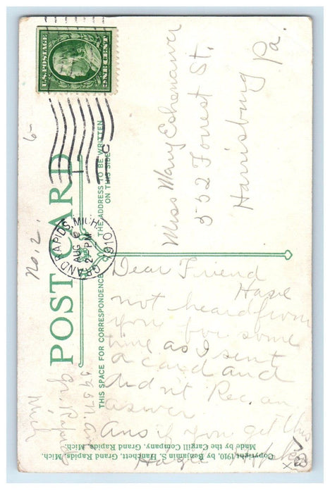 1910 Grand Rapids MI, Home Coming 60th Anniversary Celebration Antique Postcard