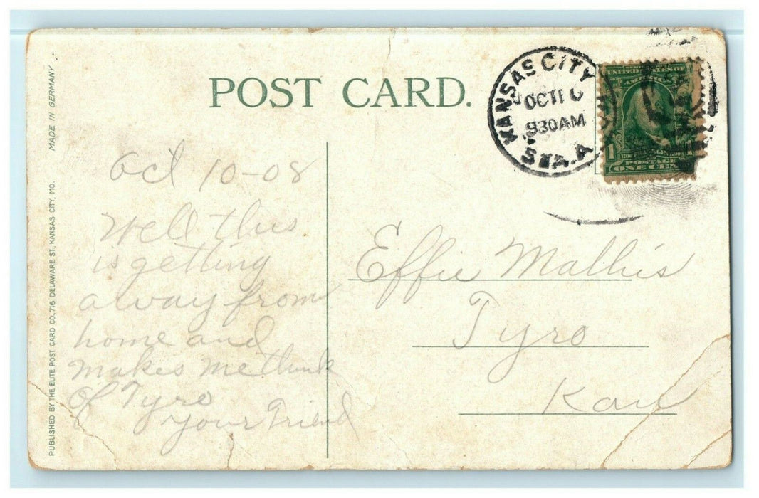 1908 Cozy Nook Carnival Park Kansas City KS Antique Postcard