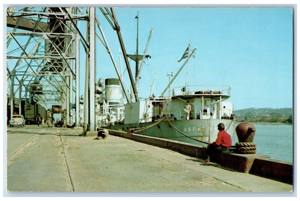 c1960s Cargo Ship Port Albany Capital Empire State Albany New York NY Postcard