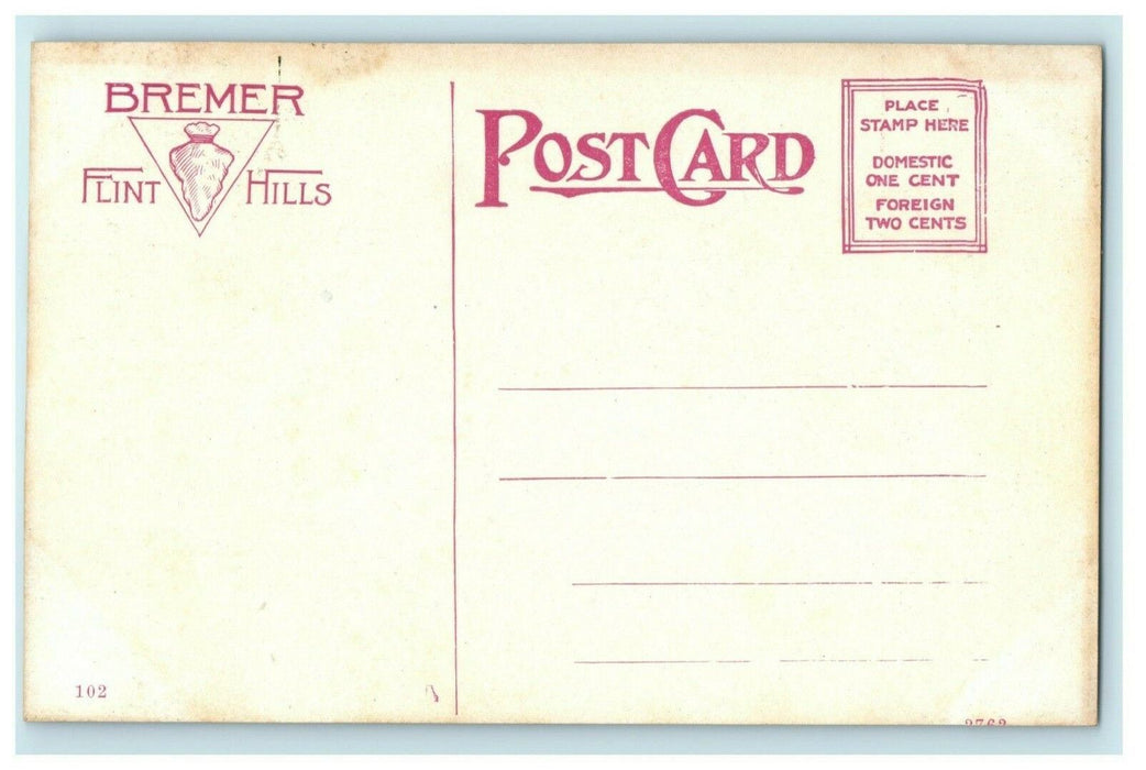 Valley St. East From 6th St. - Burlington Iowa c1910 Unused Antique Postcard