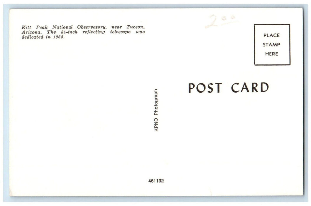 c1960's Kitt Peak National Observatory Astronomy Tucson Arizona  Postcard