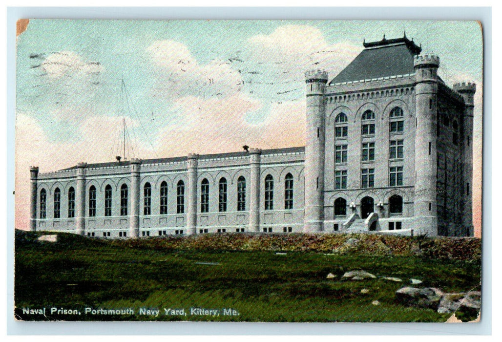 c1910s Naval Prison, Portsmouth Navy Yard, Kittery Maine ME Postcard
