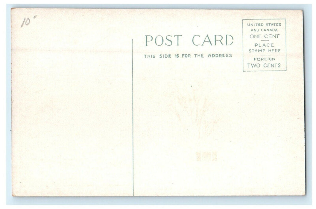 c1910's Memorial Hall And High School Trolley Somersworth NH Antique Postcard