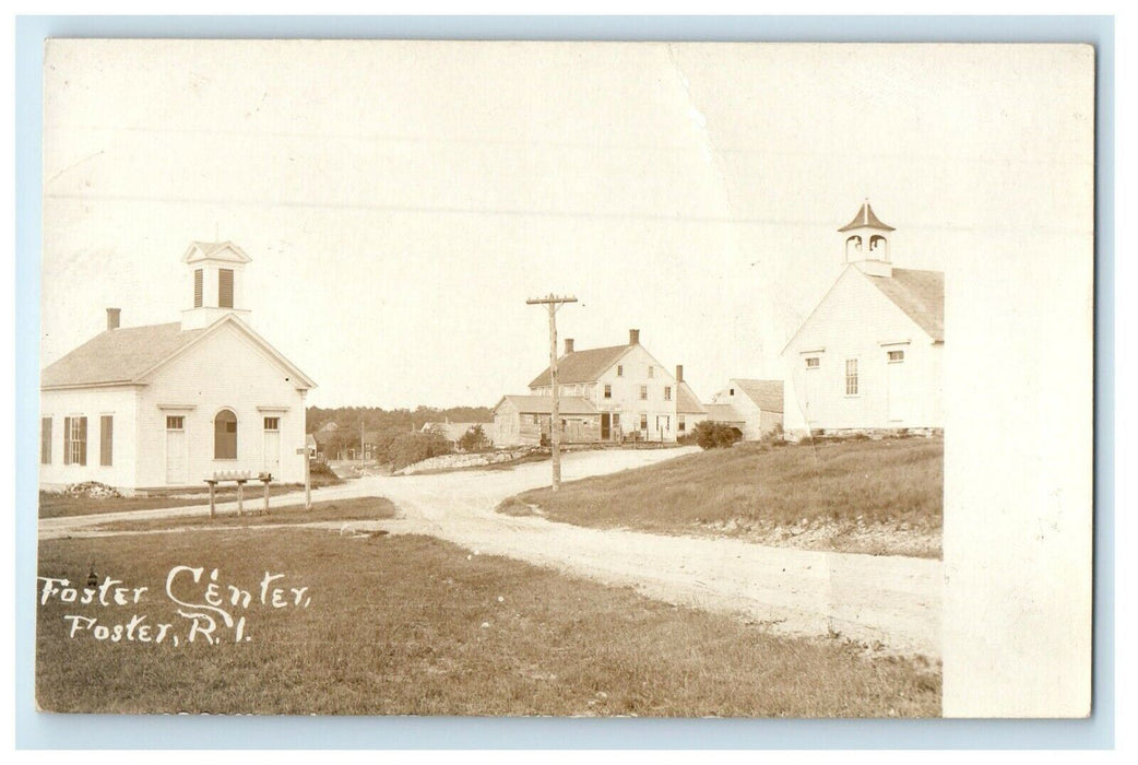 c1910's Foster Center Houses Home  Foster Rhode Island RI RPPC Photo Postcard