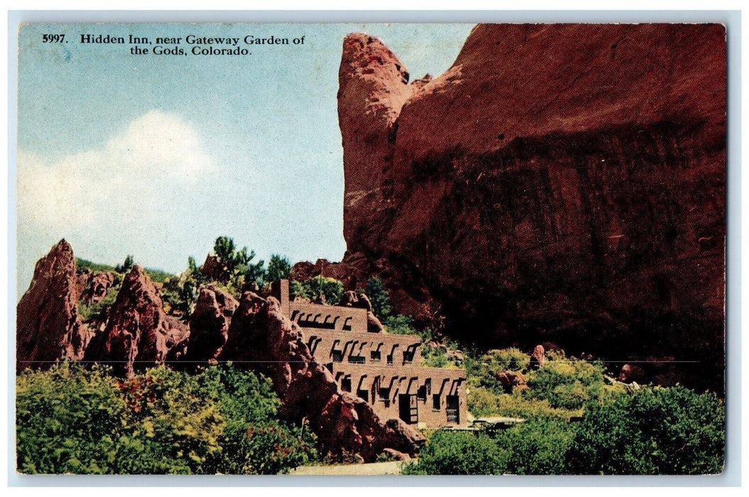 c1960s Hidden Inn Rock near Gateway of the Gods Colorado CO Antique Postcard