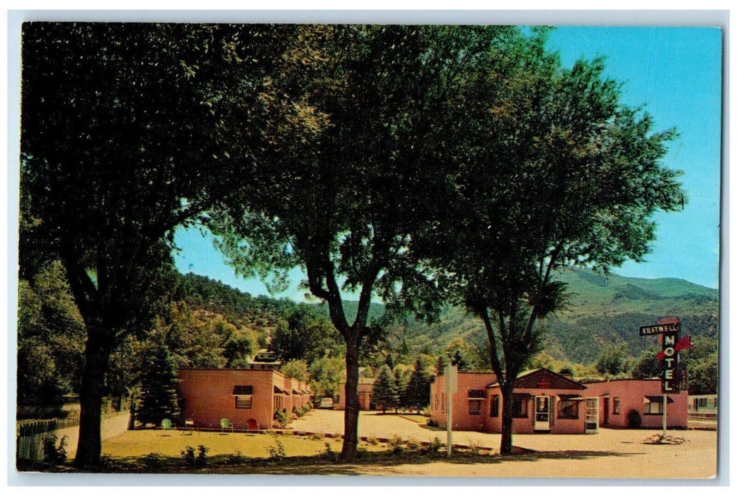 c1960s Restwell Motel Outside View Trees Glenwood Springs Colorado CO Postcard