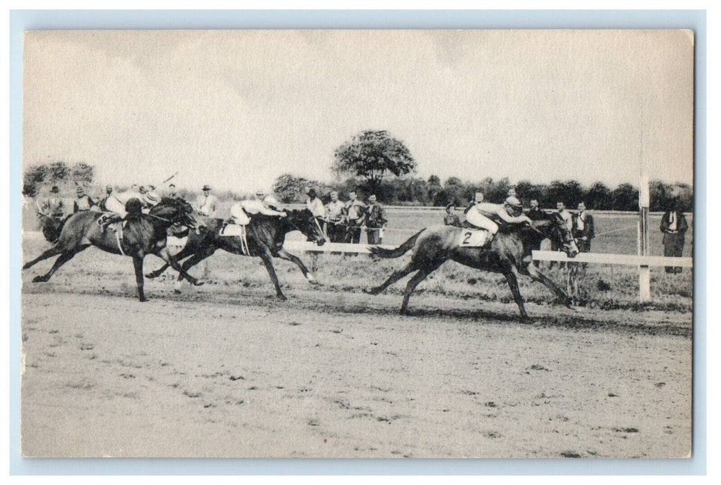 c1930's Thoroughbred Trials Horse Racing Aiken South Carolina SC Postcard