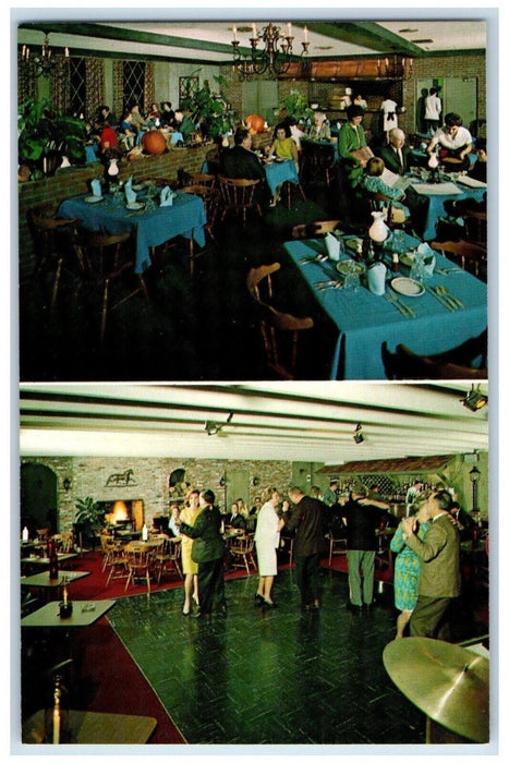 c1960s Dancing Eating Christmas Island Resort Laconia New Hampshire NH Postcard