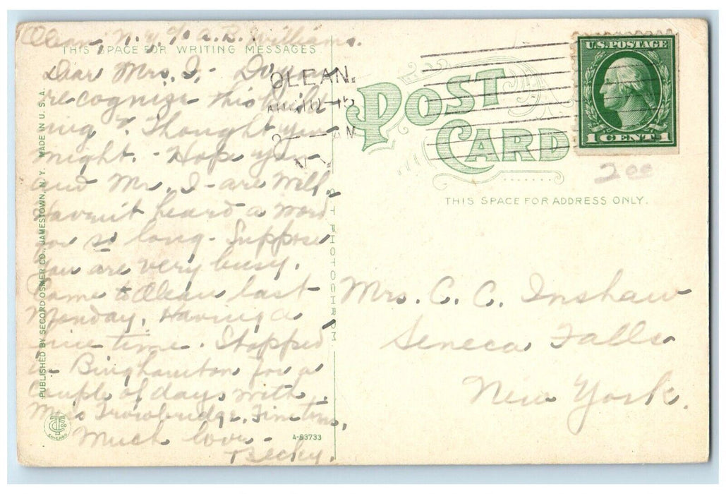 c1960s Exterior View High School Building Olean New York NY Antique Postcard