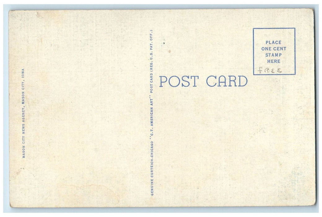 c1930's Willow Creek from Bridge, Mason City Iowa IA Unposted Postcard