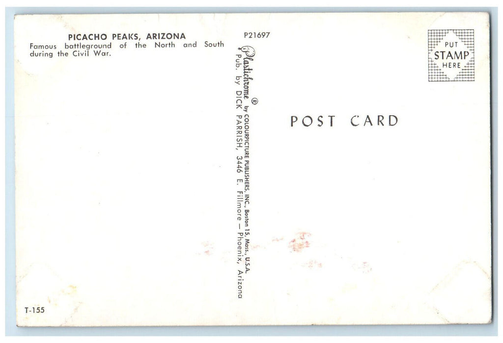 c1960's Picacho Peak Sahuaro Forest, Picacho Peak Arizona AZ Postcard