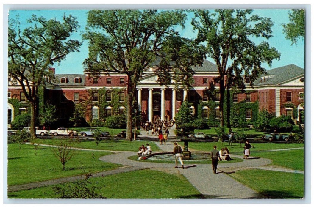 c1960s - Waterman Memorial Building Park Fountain Burlington Vermont VT Postcard